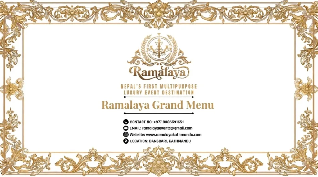 Ramalaya Grand Menu